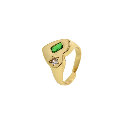 Heart-shaped Star Zircon Ring-Personalized Jewellery Making  22x13mm