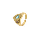 Heart-shaped Star Zircon Ring-Personalized Jewellery Making  22x13mm