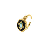 Exquisite Enamel Round Star Zircon Ring-Exquisite Gift-Personalized Jewellery Making   23x14mm