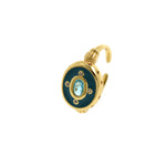 Exquisite Enamel Round Star Zircon Ring-Exquisite Gift-Personalized Jewellery Making   23x14mm
