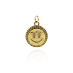Micropavé Nail Smiley Face Pendant-Smile Pendant-Personalized Jewelry Making  15mm