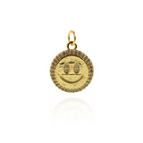 Micropavé Nail Smiley Face Pendant-Smile Pendant-Personalized Jewelry Making  15mm