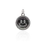 Micropavé Nail Smiley Face Pendant-Smile Pendant-Personalized Jewelry Making  15mm