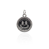 Micropavé Nail Smiley Face Pendant-Smile Pendant-Personalized Jewelry Making  15mm
