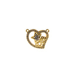 Exquisite Micropavé Nail Heart-Shaped Star Zircon Pendant-Gift For Lovers-DIY Jewelry  15x15mm