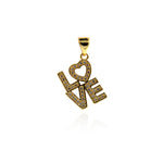 Personalized Jewelry Making LOVE Pendant-Micropavé Nail LOVE-Lover Pendant   17x12mm