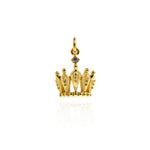 Exquisite Crown Pendant-Crown Zircon Pendant-DIY Jewelry Making  16x14mm