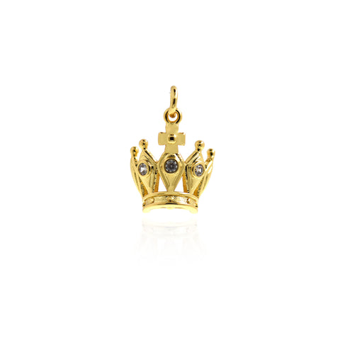Individualism Jewelry Crown Pendant-Crown Zircon Pendant-DIY Jewelry Making  16.5x14mm
