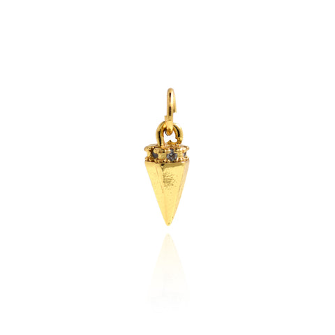 Minimalist Pendant-Delicate Conical Pendant-Individualism Jewelry  11x5mm
