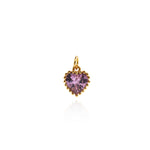 Individualism Jewelry Pendant-Heart Shaped Zircon Pendant-DIY Jewelry Accessories   9x7.5mm