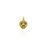 Individualism Jewelry Pendant-Heart Shaped Zircon Pendant-DIY Jewelry Accessories   9x7.5mm