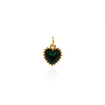 Individualism Jewelry Pendant-Heart Shaped Zircon Pendant-DIY Jewelry Accessories   9x7.5mm