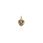 Individualism Jewelry Pendant-Heart Shaped Zircon Pendant-DIY Jewelry Accessories   9x7.5mm