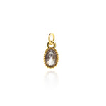 Individualism Jewelry Pendant-Exquisite Oval Zircon Pendant-DIY Jewelry Accessories  9.5x5mm