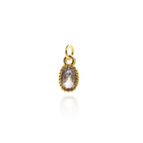 Individualism Jewelry Pendant-Exquisite Oval Zircon Pendant-DIY Jewelry Accessories  9.5x5mm