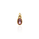 Individualism Jewelry Pendant-Exquisite Oval Zircon Pendant-DIY Jewelry Accessories  9.5x5mm
