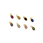 Individualism Jewelry Pendant-Exquisite Oval Zircon Pendant-DIY Jewelry Accessories  9.5x5mm