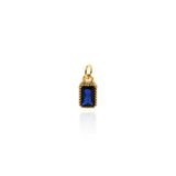 Individualism Jewelry Pendant-Exquisite Long Square Zircon Pendant-DIY Jewelry Accessories  9.5x5.5mm