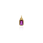 Individualism Jewelry Pendant-Exquisite Long Square Zircon Pendant-DIY Jewelry Accessories  9.5x5.5mm