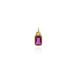 Individualism Jewelry Pendant-Exquisite Long Square Zircon Pendant-DIY Jewelry Accessories  9.5x5.5mm
