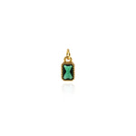 Individualism Jewelry Pendant-Exquisite Long Square Zircon Pendant-DIY Jewelry Accessories  9.5x5.5mm