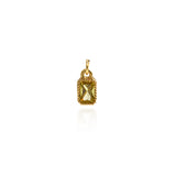 Individualism Jewelry Pendant-Exquisite Long Square Zircon Pendant-DIY Jewelry Accessories  9.5x5.5mm