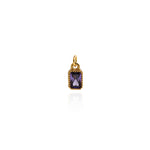 Individualism Jewelry Pendant-Exquisite Long Square Zircon Pendant-DIY Jewelry Accessories  9.5x5.5mm
