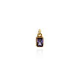 Individualism Jewelry Pendant-Exquisite Long Square Zircon Pendant-DIY Jewelry Accessories  9.5x5.5mm
