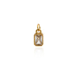 Individualism Jewelry Pendant-Exquisite Long Square Zircon Pendant-DIY Jewelry Accessories  9.5x5.5mm