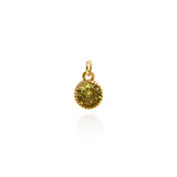 Minimalist Jewelry Pendant-Round Zircon Pendant-DIY Jewelry Accessories  7mm