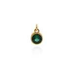 Minimalist Jewelry Pendant-Round Zircon Pendant-DIY Jewelry Accessories  7mm
