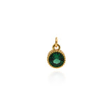 Minimalist Jewelry Pendant-Round Zircon Pendant-DIY Jewelry Accessories  7mm
