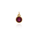 Minimalist Jewelry Pendant-Round Zircon Pendant-DIY Jewelry Accessories  7mm