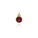 Minimalist Jewelry Pendant-Round Zircon Pendant-DIY Jewelry Accessories  7mm