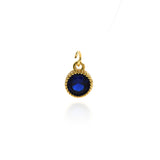 Minimalist Jewelry Pendant-Round Zircon Pendant-DIY Jewelry Accessories  7mm