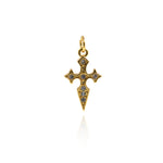 Individualism Jewelry-Exquisite Micropavé Nail Cross Pendant-DIY Jewelry  19.5x11mm