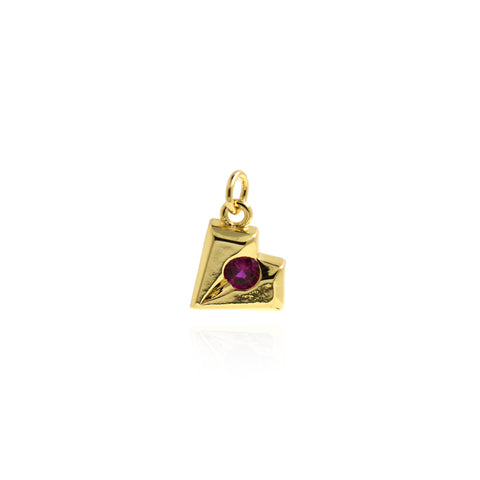 Individualism Jewelry-Heart Shaped Zircon Pendant-DIY Jewelry Making  14x12mm