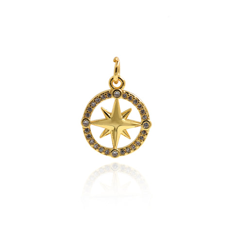 Individualism Jewelry-Micropavé Stud Center Polaris Pendant-DIY Jewelry Making  13mm