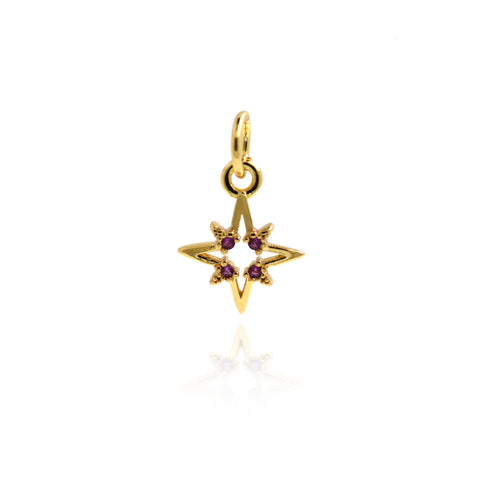 Minimalist Jewelry-Polaris Zircon Pendant-DIY Jewelry Making  11x9.5mm