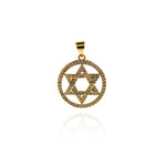 Personality Jewelry-Round Micropavé Stud Polaris Pendant-DIY Jewelry Making  19mm