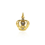 Personalized Jewelry-Hollow Crown Zircon Pendant-DIY Jewelry Accessories  15x14x4mm