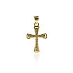 Micropavé Nail Cross Pendant-DIY Jewelry Making Accessories  23x15mm