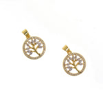 Round Micropavé Nail Leaf Pendant-DIY Jewelry Making  15.5mm