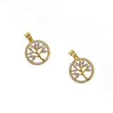 Round Micropavé Nail Leaf Pendant-DIY Jewelry Making  15.5mm