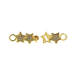 Exquisite Hollow Micropavé Nail Star Connector-DIY Jewelry Making  22.5x9.5mm