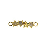 Exquisite Hollow Micropavé Nail Star Connector-DIY Jewelry Making  22.5x9.5mm