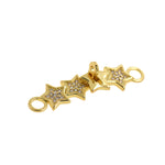 Exquisite Hollow Micropavé Nail Star Connector-DIY Jewelry Making  22.5x9.5mm