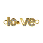 Exquisite Micro-Pavé Nail LOVE Connector-Gift For Lovers  24x11mm