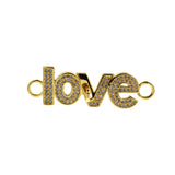 Exquisite Micro-Pavé Nail LOVE Connector-Gift For Lovers  24x11mm