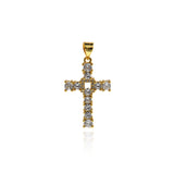 Personal Jewelry-Exquisite Micropavé Cross Pendant-DIY Jewelry  25x16mm